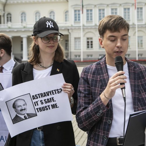 Protestas prieš žmogaus teisių pažeidimus Baltarusijoje   © P. Peleckio / Fotobanko nuotr.