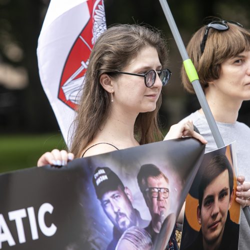 Protestas prieš žmogaus teisių pažeidimus Baltarusijoje   © P. Peleckio / Fotobanko nuotr.