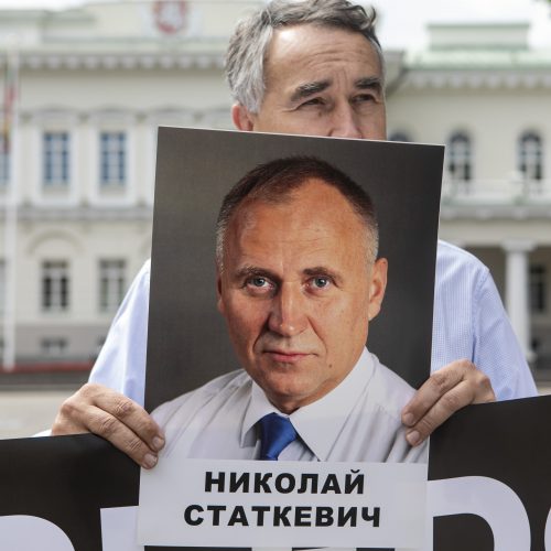Protestas prieš žmogaus teisių pažeidimus Baltarusijoje   © P. Peleckio / Fotobanko nuotr.