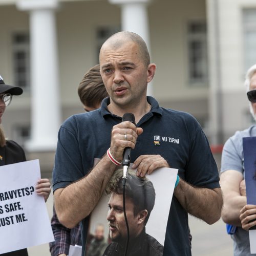 Protestas prieš žmogaus teisių pažeidimus Baltarusijoje   © P. Peleckio / Fotobanko nuotr.