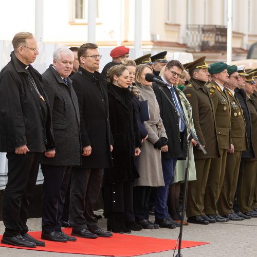 Krašto apsaugos ministrų pasikeitimo ceremonija  © G. Skaraitienės / BNS nuotr.