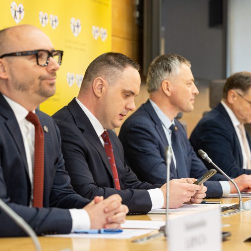 Seimo komisijos dėl VSD pranešėjo informacijos spaudos konferencija  © P. Peleckio / BNS nuotr.