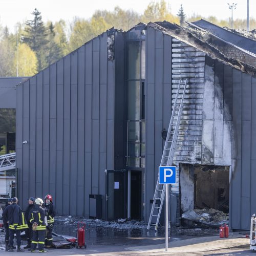 Medininkų pasienio punkte kilo gaisras  © I. Gelūno / BNS, Muitinės kriminalinės tarnybos nuotr.