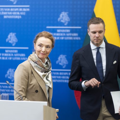 G. Landsbergis susitiko su Europos Tarybos generaline sekretore   © I. Gelūno / BNS nuotr.