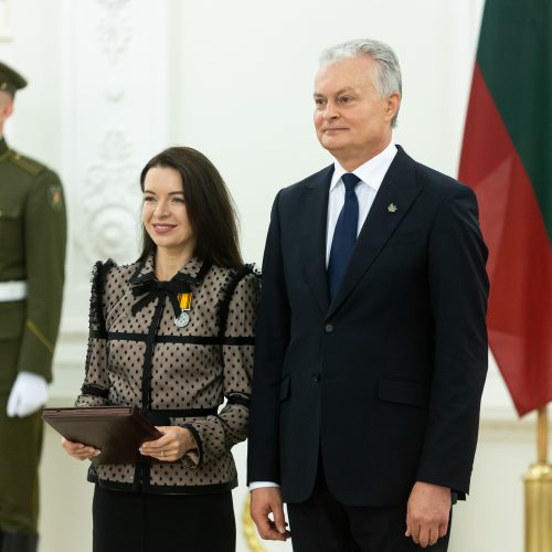 Valstybės apdovanojimų įteikimo ceremonija  © Ž. Gedvilos / BNS nuotr.