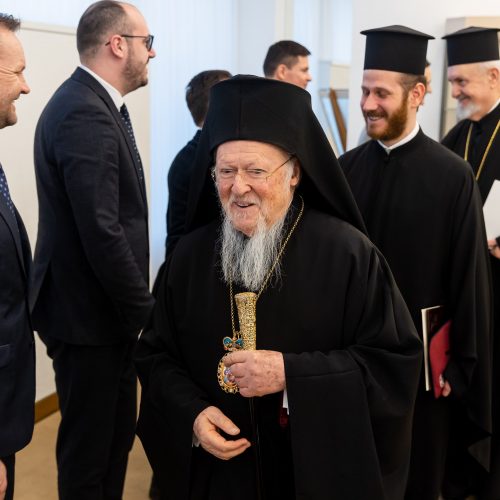Seimo pirmininkė susitiko su Konstantinopolio patriarchu Baltramiejumi I  © Ž. Gedvilos / BNS nuotr.