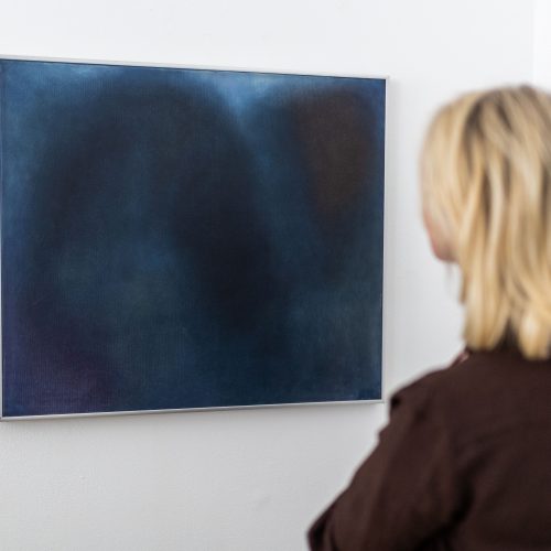 R. Katiliūtės abstrakčiosios tapybos darbų paroda „Debesų šešėliai“  © L. Balandžio / BNS nuotr.