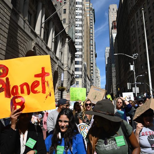 Moksleivių protestai prieš klimato pokyčius  © Scanpix nuotr.