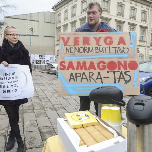 Sergantieji cukriniu diabetu prie SAM surengė piketą  © M. Morkevičiaus / ELTOS nuotr.