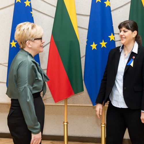 Lietuvoje lankosi Europos vyriausioji prokurorė  © P. Peleckio / BNS nuotr.