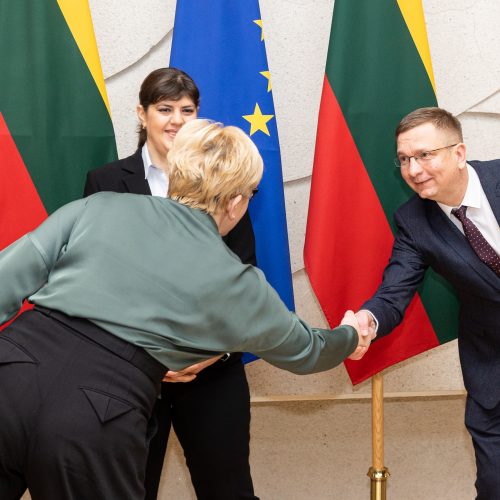 Lietuvoje lankosi Europos vyriausioji prokurorė  © P. Peleckio / BNS nuotr.