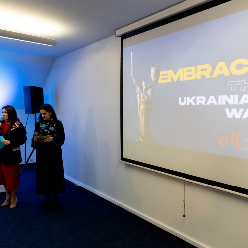 Ukrainos piliečių „Ukreate Hub‘o“ atidarymas  © P. Peleckio / BNS nuotr.