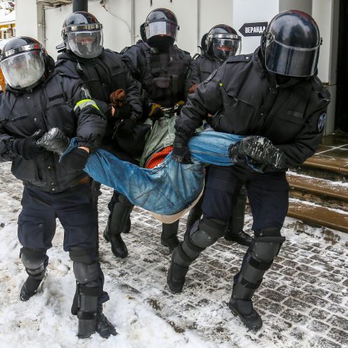 Masinės demonstracijos Rusijoje  © Scanpix nuotr.