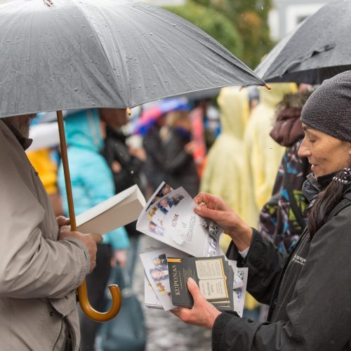 Protesto akcija Vilniuje prieš ribojimus nepasiskiepijusiems  © Butauto Barausko nuotr.