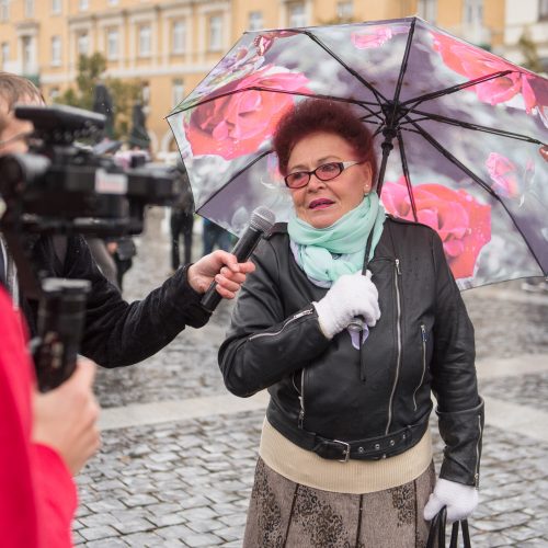 Protesto akcija Vilniuje prieš ribojimus nepasiskiepijusiems  © Butauto Barausko nuotr.