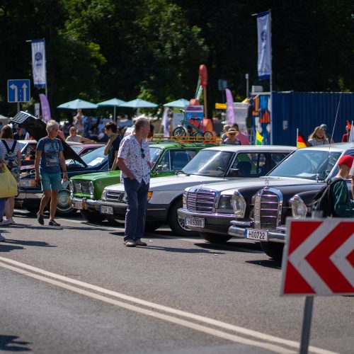 Senovinių automobilių paroda Atgimimo aikštėje  © Justino Steponėno nuotr.