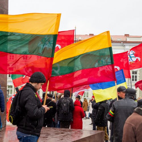 Šventinis trijų Baltijos valstybių pakėlimo ceremonija ir trispalvės nešimas   © Irmanto Gelūno / Fotobanko nuotr.