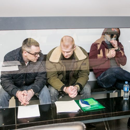 Įtariamų D. Bugavičiaus žudikų teismas  © Vilmanto Raupelio nuotr.