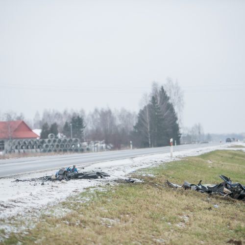 Tragiškos avarijos pakaunėje, Rokų plente, vieta   © Vilmanto Raupelio nuotr.