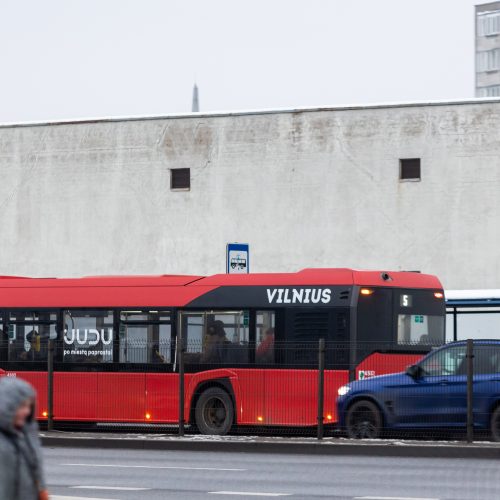 Vilniuje – viešojo transporto vairuotojų streikas  © Ž. Gedvilos, I. Gelūno / BNS nuotr.
