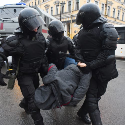 Maskvoje areštuojami protestuojantys A. Navalno šalininkai  © Scanpix nuotr.