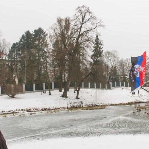 Po A. Navalno sulaikymo – piketas prie Rusijos ambasados Vilniuje  © Butauto Barausko nuotr.