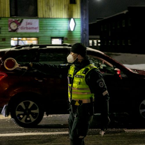 Kauno kelių policijos reidas, ieškant neblaivių vairuotojų  © Vilmanto Raupelio nuotr.