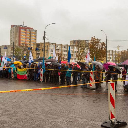 Piketas prieš planus dalį Kauno rajono teritorijos prijungti prie miesto  © Laimio Steponavičiaus nuotr.