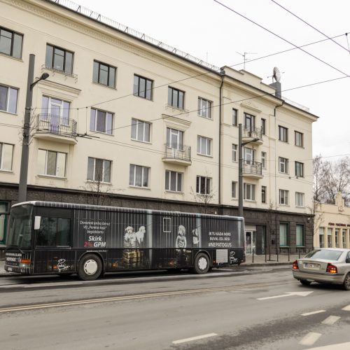 Kauno centre užsidegė autobusas  © Laimio Steponavičiaus nuotr.