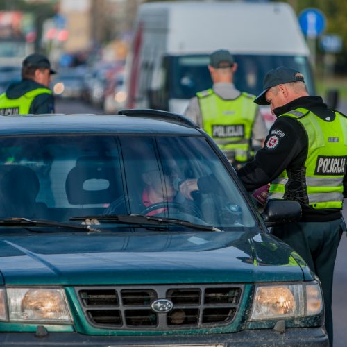 Policijos reidas Taikos prospekte  © Laimio Steponavičiaus nuotr.