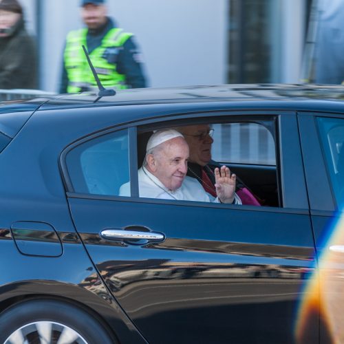 Popiežius Pranciškus atvyko į Kauną  © Laimio Steponavičiaus nuotr.