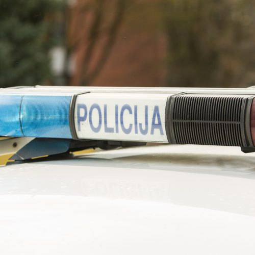 Policijos reidas Piliakalnio gatvėje  © Laimio Steponavičiaus nuotr.