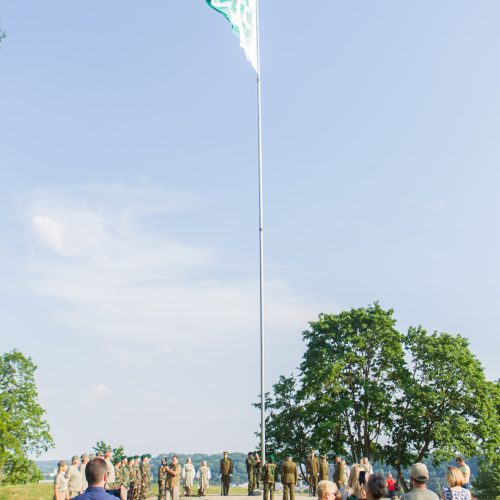 Iškelta Lietuvos šaulių sąjungos vėliava  © Laimio Steponavičiaus nuotr.