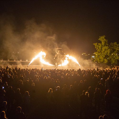 Muzikinis šokančių fontanų ir lazerių šou  © Laimio Steponavičiaus nuotr.