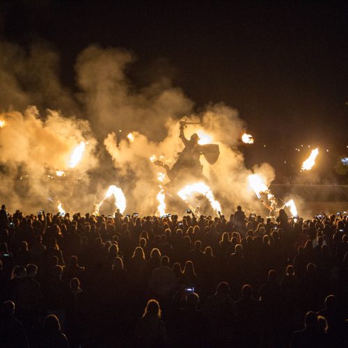 Muzikinis šokančių fontanų ir lazerių šou  © Laimio Steponavičiaus nuotr.