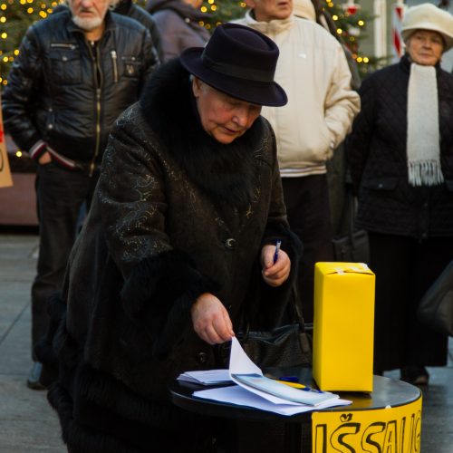 Protestas dėl Centrinio pašto išsaugojimo  © Laimio Steponavičiaus nuotr.