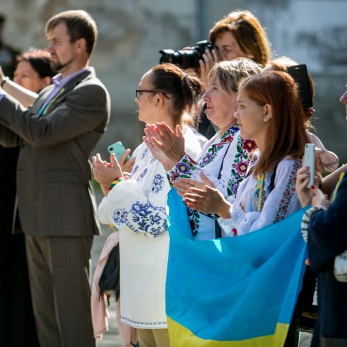 Ukrainos Nepriklausomybės dienos paminėjimas Istorinės Prezidentūros sodelyje  © Vilmanto Raupelio nuotr.
