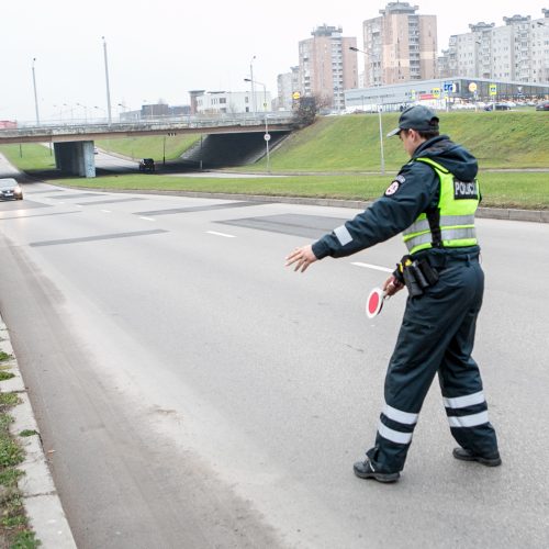 Greičio kontrolės reidas Kaune  © Vilmanto Raupelio nuotr.