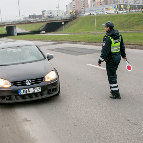 Greičio kontrolės reidas Kaune  © Vilmanto Raupelio nuotr.