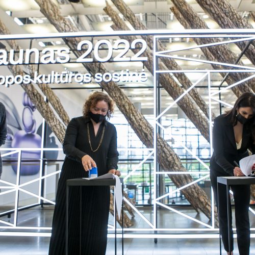 „Kaunas 2022“ ir „Akropolis“ pasirašė bendradarbiavimo sutartį  © Vilmanto Raupelio nuotr.