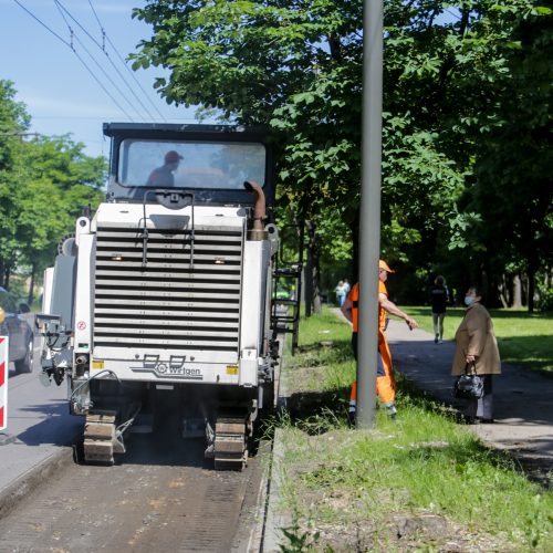 Uždaryta Kovo 11-osios gatvės atkarpa  © Vilmanto Raupelio nuotr.