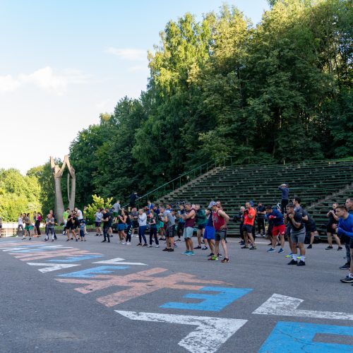 Vieša bokso treniruotė su V.Stapulioniu  © Justinos Lasauskaitės nuotr.