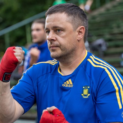 Vieša bokso treniruotė su V.Stapulioniu  © Justinos Lasauskaitės nuotr.