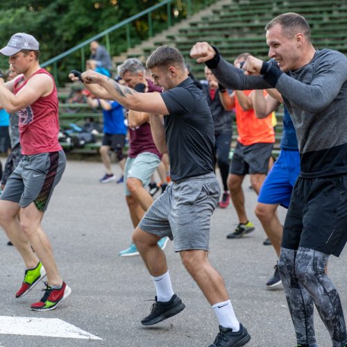 Vieša bokso treniruotė su V.Stapulioniu  © Justinos Lasauskaitės nuotr.