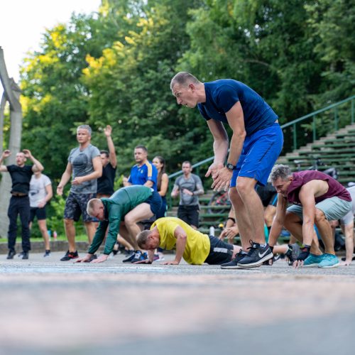 Vieša bokso treniruotė su V.Stapulioniu  © Justinos Lasauskaitės nuotr.