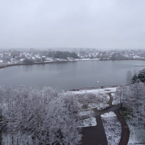 Pirmojo sniego vaizdai Lietuvoje  © Feisbuko grupės 