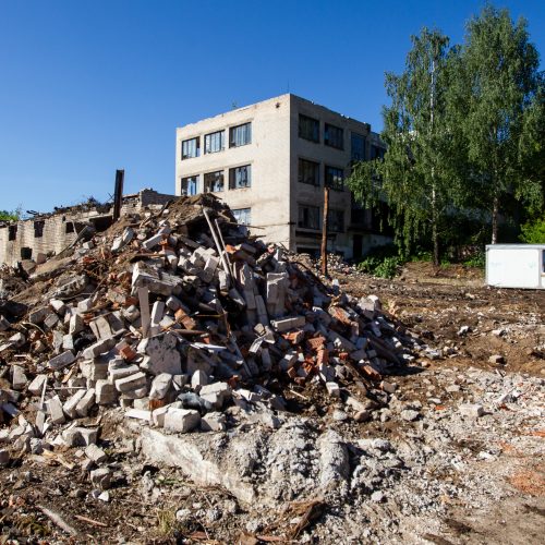 Vilniuje pradėtas griauti pastatų kompleksas  © P. Peleckio / Fotobanko nuotr.