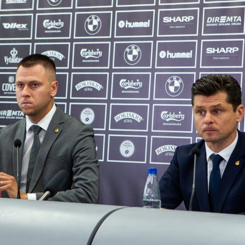 Lietuvos futbolo federacijos spaudos konferencija  © P. Peleckio / Fotobanko nuotr.
