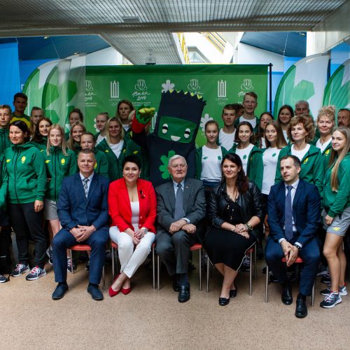 Lietuvos delegacijos išlydėtuvės į Europos jaunimo olimpinį festivalį  © P. Peleckio / Fotobanko nuotr.