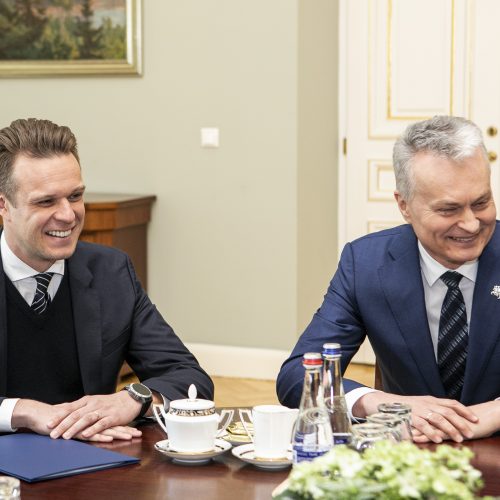G. Nausėdos ir G. Landsbergio susitikimas  © P. Peleckio / Fotobanko nuotr.